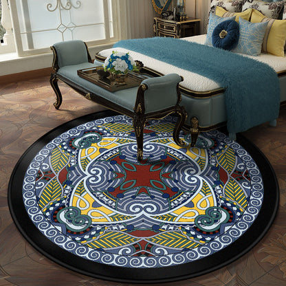 Skorter | European Moroccan Carpet Multicolor symmetrical pattern carpet non-slip pet-friendly machine washable carpet for the bedroom