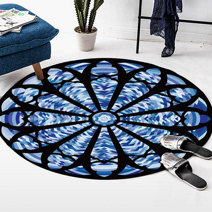 Skorter | Art Deco Moroccan Carpet Multicolored Mandala Carpet Pet-Friendly Machine Washable Non-Slip Rug for Bedroom