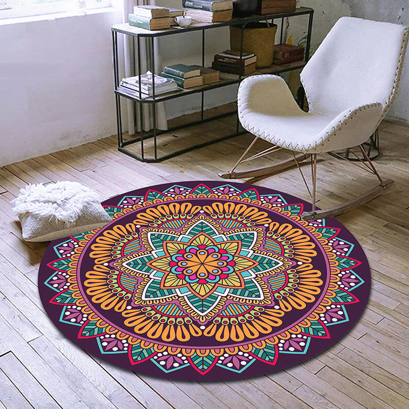 Skorter | Exclusive Moroccan Rug Multi Color Tribal Flower Rug pet-friendly machine washable non-slip rug for room