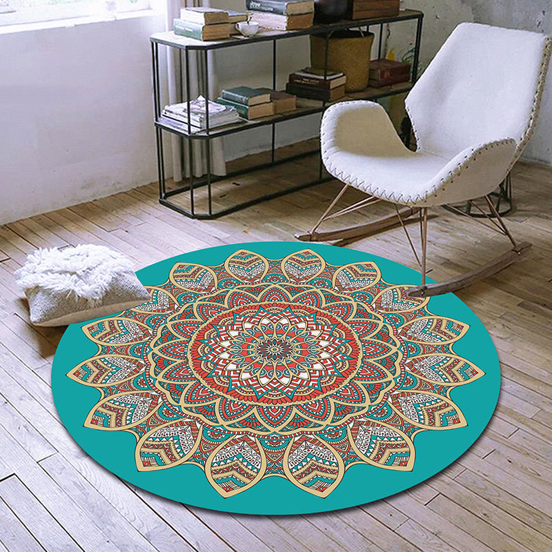 Skorter | Exclusive Moroccan Rug Multi Color Tribal Flower Rug pet-friendly machine washable non-slip rug for room