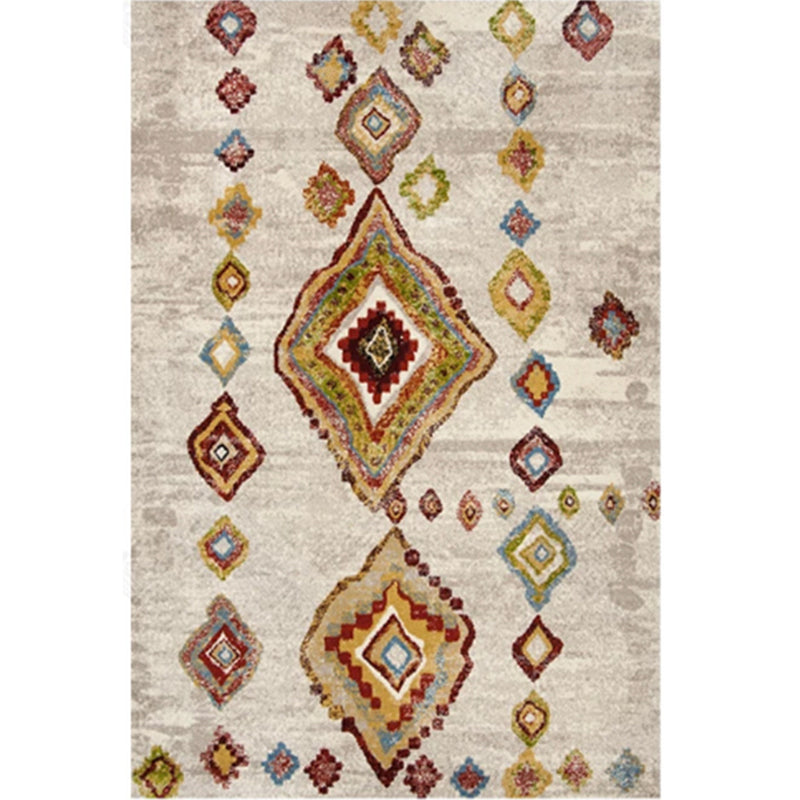 Skorter | Antique Moroccan rug with colorful geometric pattern, non-slip, pet-friendly, stain-resistant rug for the room