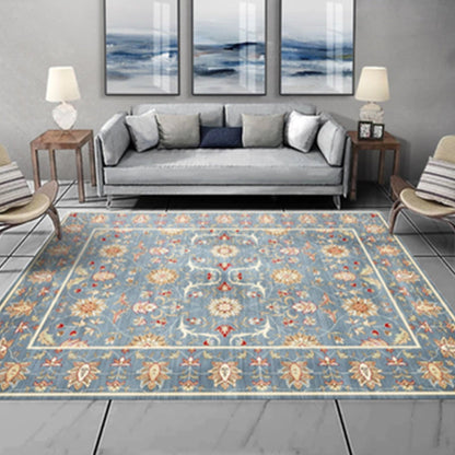 Skorter | Empire Print Rug Multicolored Moroccan Rug Polyester Non-Slip Back Machine Washable Pet-Friendly Rug for Living Room