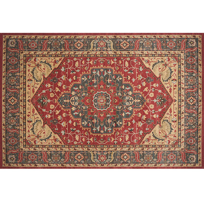 Skorter | Empire Print Rug Multicolored Moroccan Rug Polyester Non-Slip Back Machine Washable Pet-Friendly Rug for Living Room