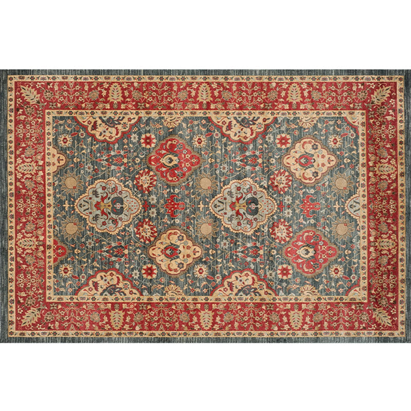 Skorter | Empire Print Rug Multicolored Moroccan Rug Polyester Non-Slip Back Machine Washable Pet-Friendly Rug for Living Room