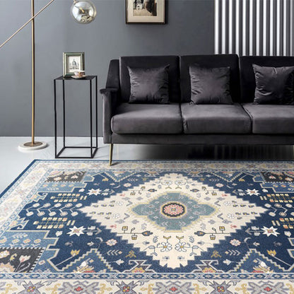 Skorter | Beautiful Moroccan Rug Multicolored symmetrical printed carpet non-slip machine washable pet-friendly rug for the room