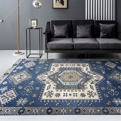 Skorter | Beautiful Moroccan Rug Multicolored symmetrical printed carpet non-slip machine washable pet-friendly rug for the room