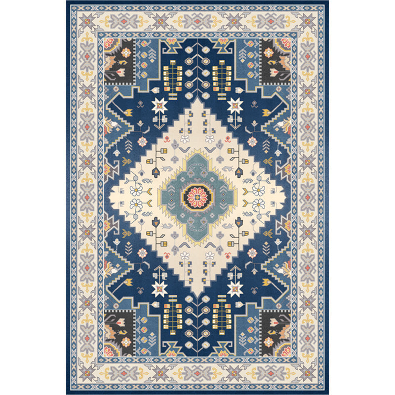 Skorter | Beautiful Moroccan Rug Multicolored symmetrical printed carpet non-slip machine washable pet-friendly rug for the room
