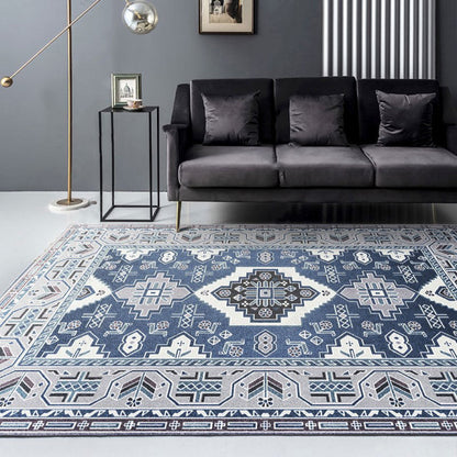 Skorter | Beautiful Moroccan Rug Multicolored symmetrical printed carpet non-slip machine washable pet-friendly rug for the room