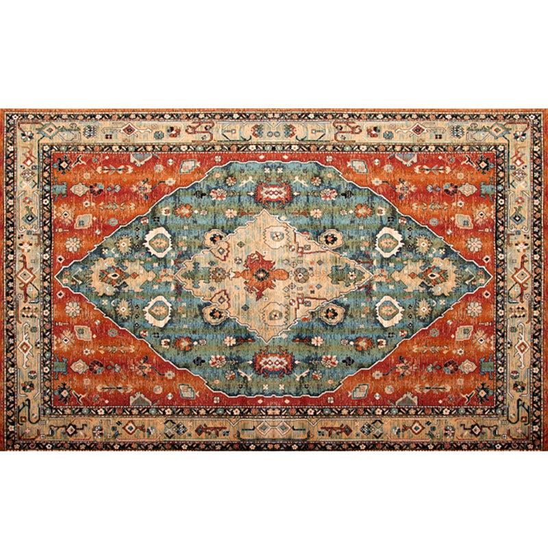 Skorter | Beautiful Moroccan Rug Multicolored symmetrical printed carpet non-slip machine washable pet-friendly rug for the room