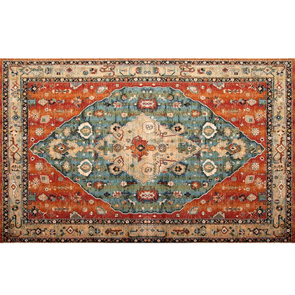 Skorter | Beautiful Moroccan Rug Multicolored symmetrical printed carpet non-slip machine washable pet-friendly rug for the room