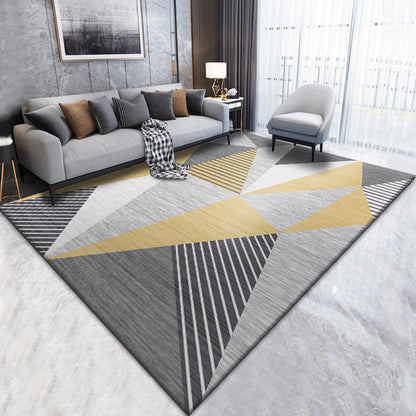 Skorter | Nice 3D Effect Triangle Rug Multicolor Contemporary Rug Polypropylene Machine Washable Pet Friendly Non-Slip Rug for Home