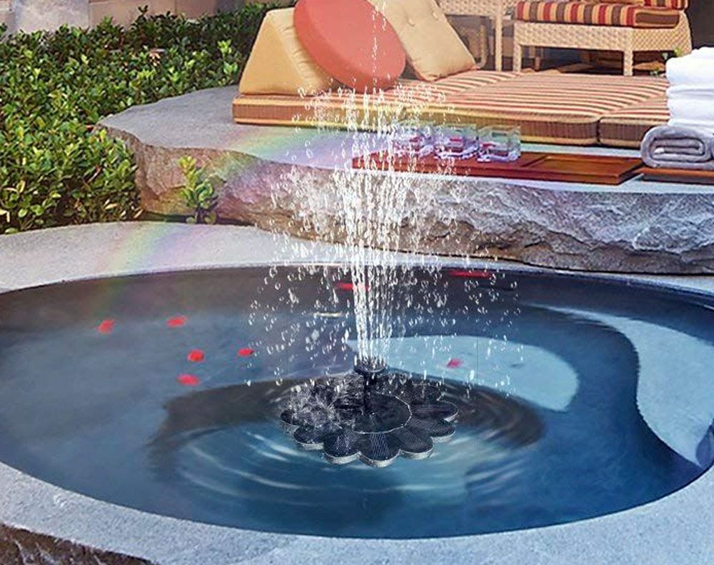 Skorter | Solar-powered fountain for the garden – Flower design water feature for ponds and pools