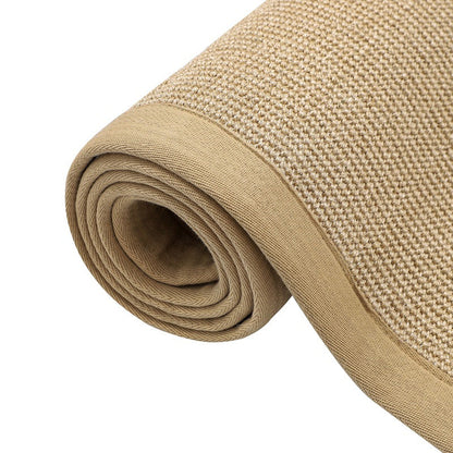 Skorter | Chinese Solid Rug Multicolored Jute Rug Easy-care Rug with Border for the Living Room