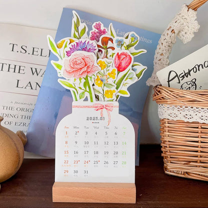 skorter | 2024 Bloomy Flowers Desk Calendar