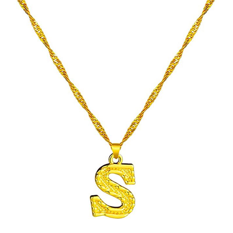 Skorter | 18K gold-plated initial letter necklace