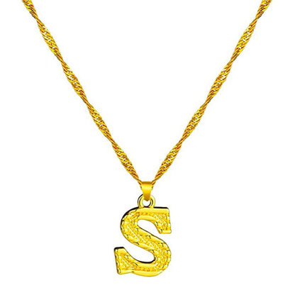 Skorter | 18K gold-plated initial letter necklace