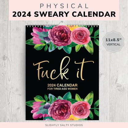 skorter | 2024 Wall Calendar For Tired Women, Fu-K It Swear Calendar Planner