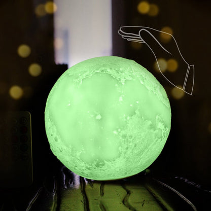 Skorter | Creative Mini Rechargeable 3D Printed Moon 1-Light LED Table Lamp