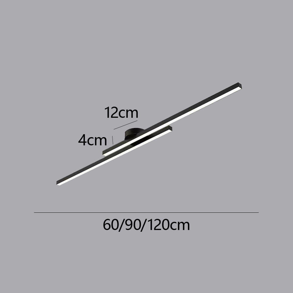 Skorter | Modern Aluminium Semi Flush Mount LED Ceiling Light | Minimalist Design for Living Room. Bedroom & Hallway