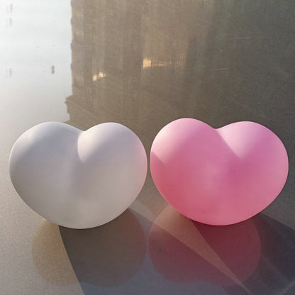 Skorter | LuvSphere Silicone LED Night Light | Heart-Shaped Design | Table Lamp | Warm Mood Light | Decorative