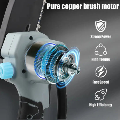 Skorter | 21V 4-6 Inch Wireless Chainsaw Set with Built-in Lubrication, Battery and Charger