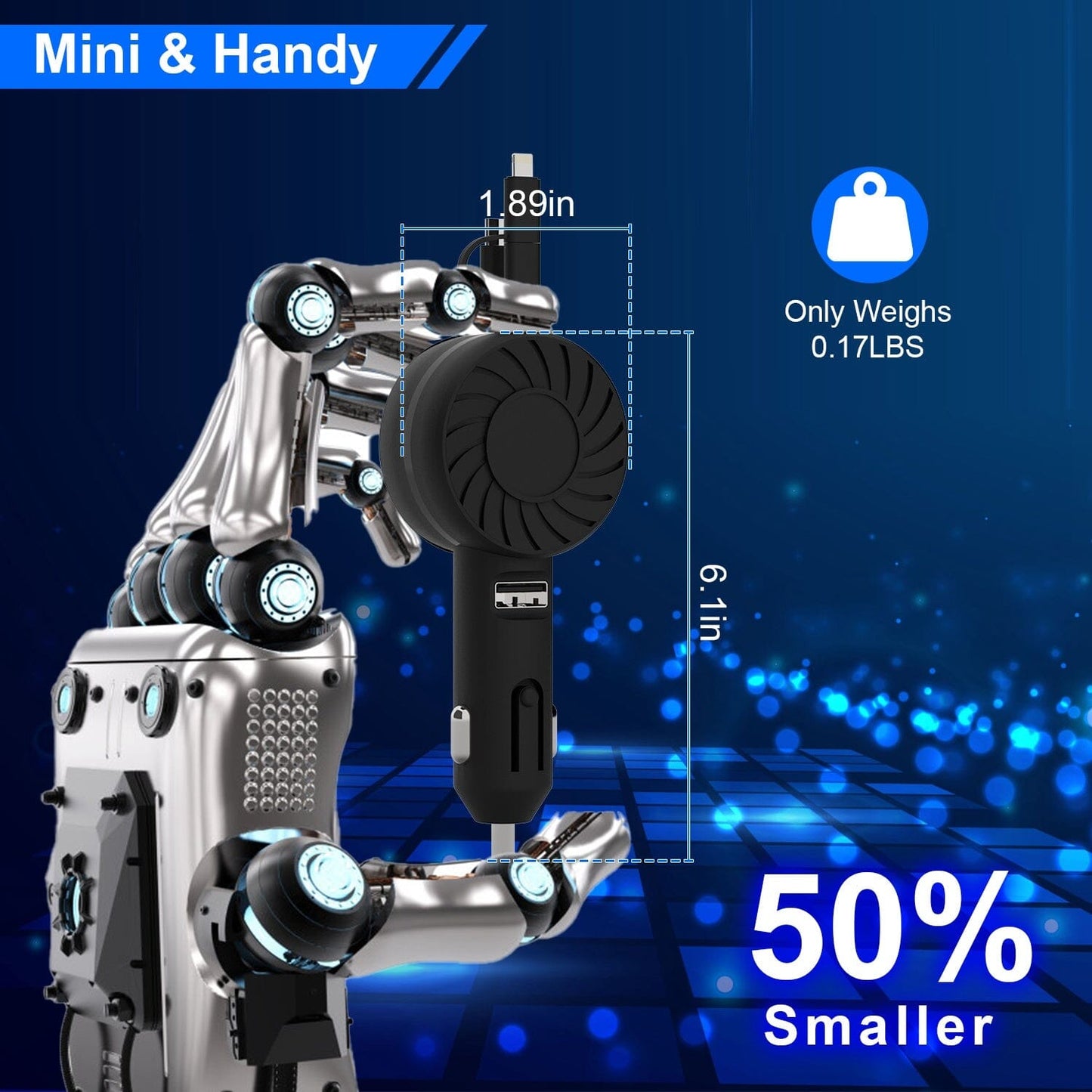 Skorter | 21W 3-in-1 Retractable Image Phone Charger