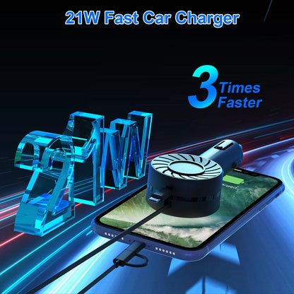 Skorter | 21W 3-in-1 Retractable Image Phone Charger