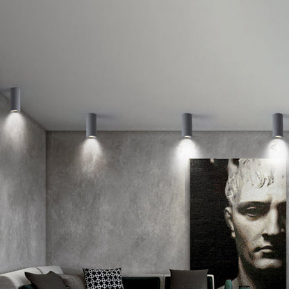 Skorter | Cement Cylinder LED Ceiling Lamp - Minimalist Design