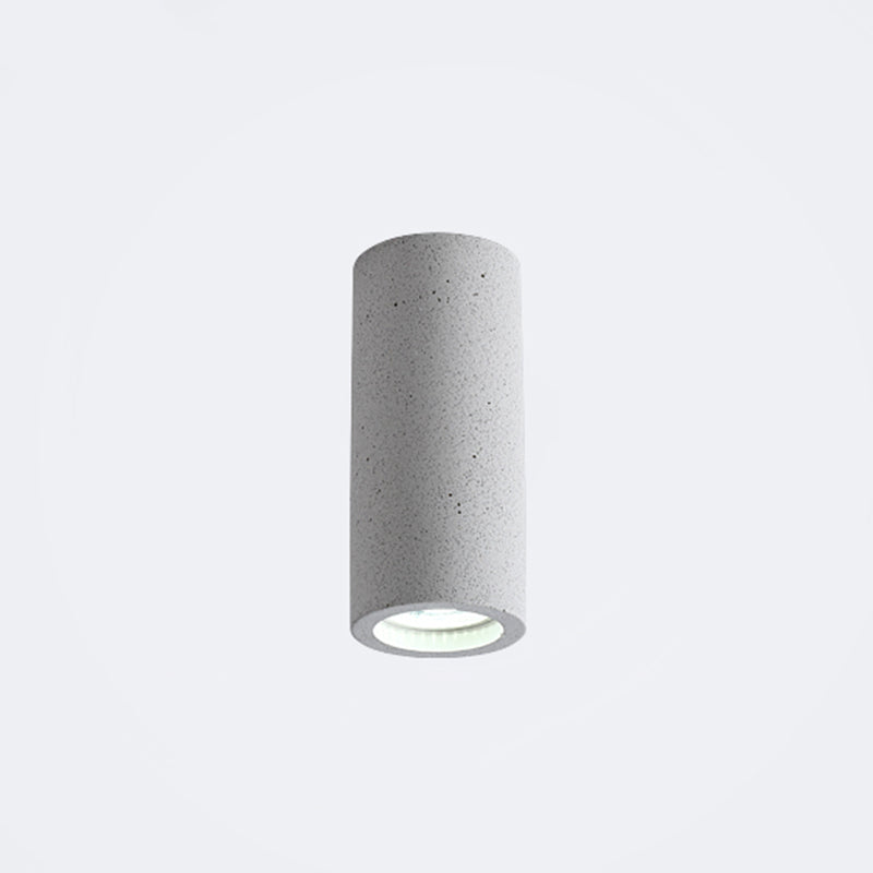 Skorter | Cement Cylinder LED Ceiling Lamp - Minimalist Design