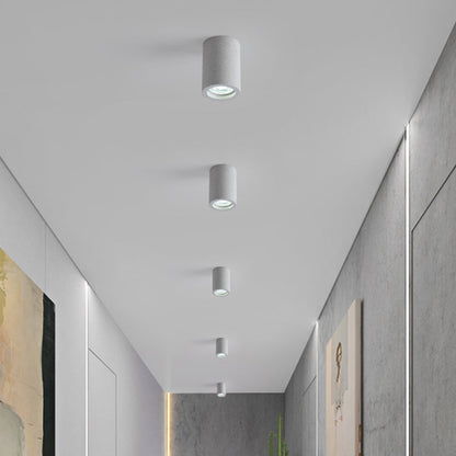 Skorter | Cement Cylinder LED Ceiling Lamp - Minimalist Design