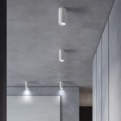 Skorter | Cement Cylinder LED Ceiling Lamp - Minimalist Design