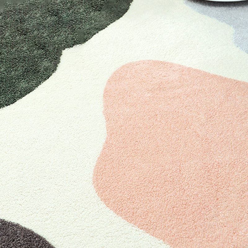 Skorter | Cute Kids Room Carpet Multi color Plant Printed Area Rug Polyester Non-Slip Rug Machine Washable Carpet