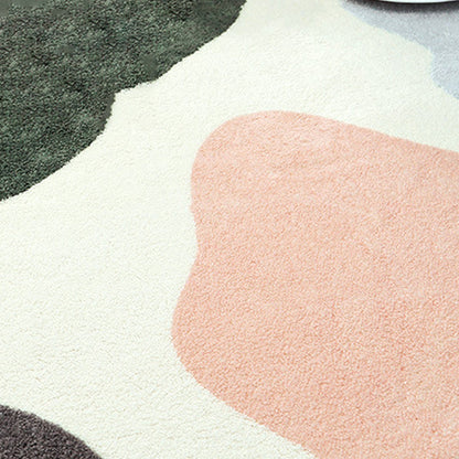 Skorter | Cute Kids Room Carpet Multi color Plant Printed Area Rug Polyester Non-Slip Rug Machine Washable Carpet