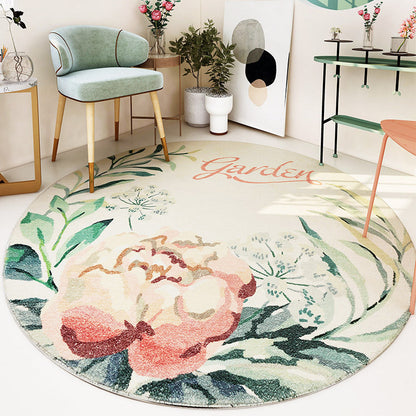 Skorter | Cute Kids Room Carpet Multi color Plant Printed Area Rug Polyester Non-Slip Rug Machine Washable Carpet