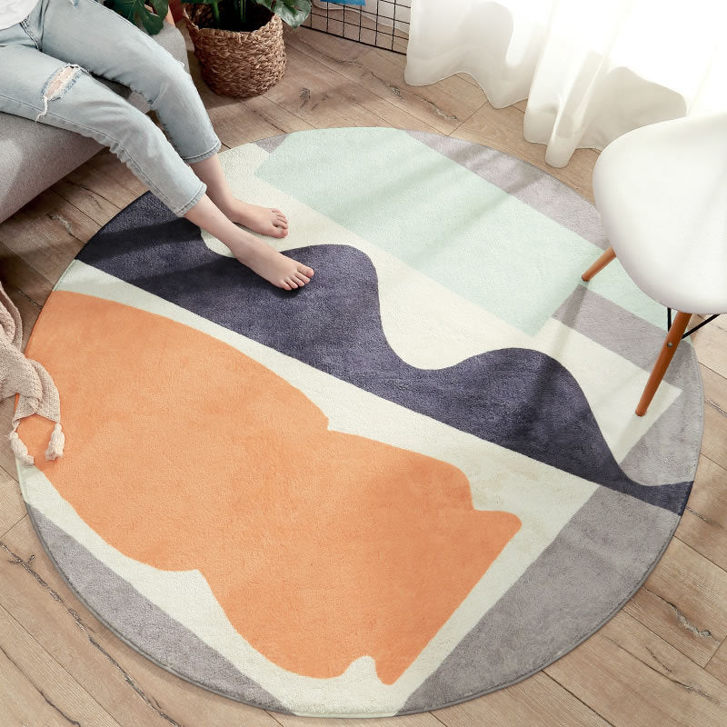 Skorter | Cute Kids Room Carpet Multi color Plant Printed Area Rug Polyester Non-Slip Rug Machine Washable Carpet