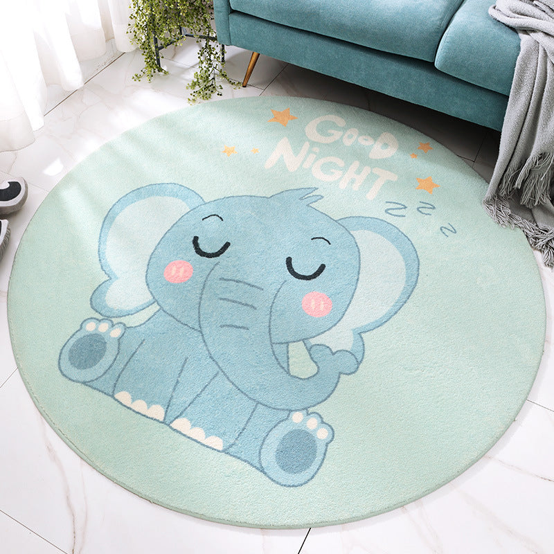 Skorter | Beautiful Cartoon Printed Carpet Multi-Colored Lambswool Area Rug Washable Non-Slip Area Rug for Children's Room