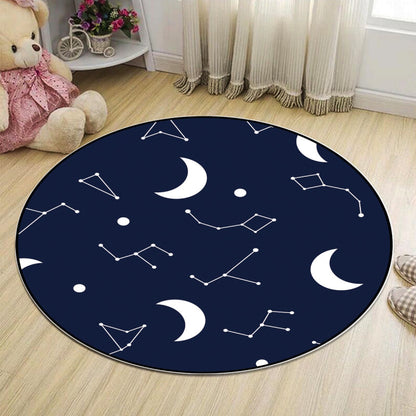 Skorter | Abstract Bedroom Rug Multicolor Cartoon Animal Print Indoor Rug Polypropylene Non-Slip Pet-Friendly Rug