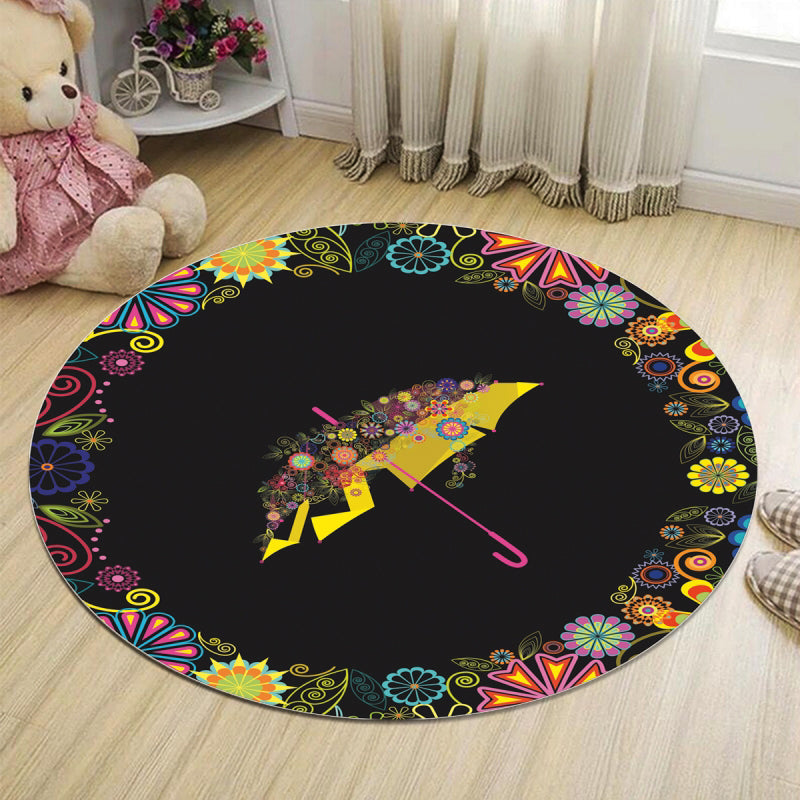 Skorter | Abstract Bedroom Rug Multicolor Cartoon Animal Print Indoor Rug Polypropylene Non-Slip Pet-Friendly Rug