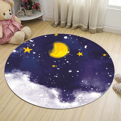 Skorter | Abstract Bedroom Rug Multicolor Cartoon Animal Print Indoor Rug Polypropylene Non-Slip Pet-Friendly Rug