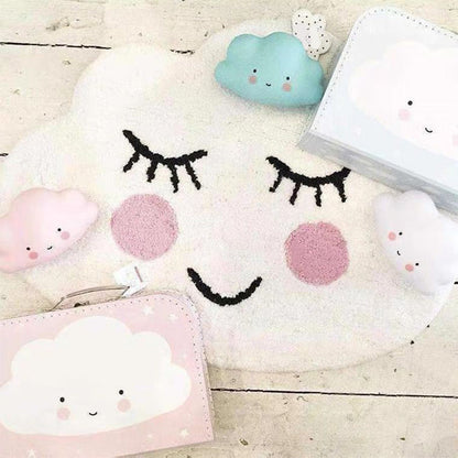 Skorter | Creative Kids Room Carpet Multicolored Cartoon Printed Carpet Cotton Blend Pet Friendly Machine Washable Carpet