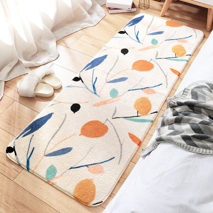 Skorter | Casual Living Room Rug Multicolored Cartoon Plant Pattern Rug Synthetic Pet-Friendly Non-Slip Rug