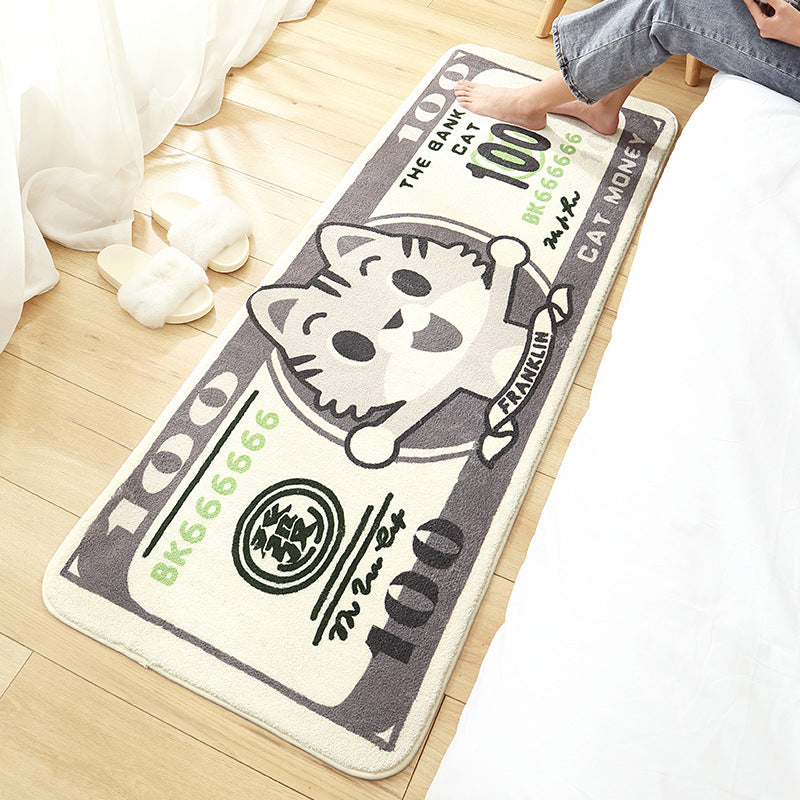 Skorter | Casual Living Room Rug Multicolored Cartoon Plant Pattern Rug Synthetic Pet-Friendly Non-Slip Rug