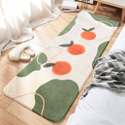 Skorter | Casual Living Room Rug Multicolored Cartoon Plant Pattern Rug Synthetic Pet-Friendly Non-Slip Rug