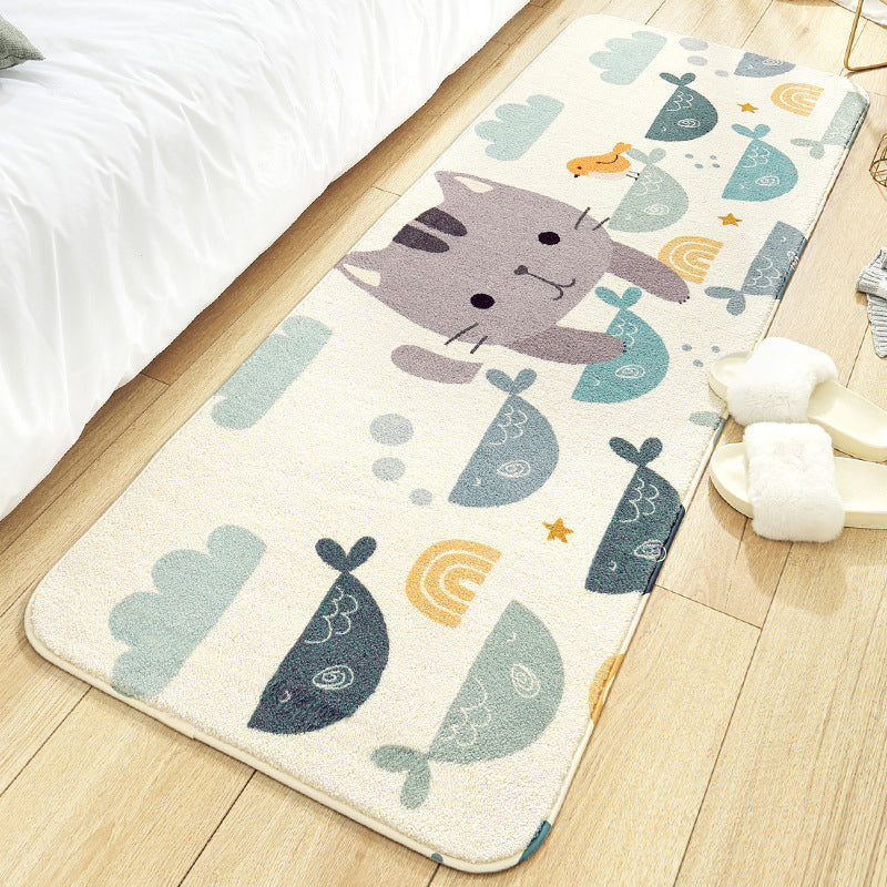 Skorter | Colorful beautiful carpet polypropylene cartoon animal pattern rug non-slip washable area rug for children's bedroom