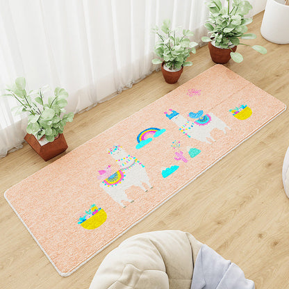 Skorter | Beautiful Relaxation Carpet Multicolored Cartoon Animal Print Carpet Pet Friendly Easy Care Area Rug for the Children's Room