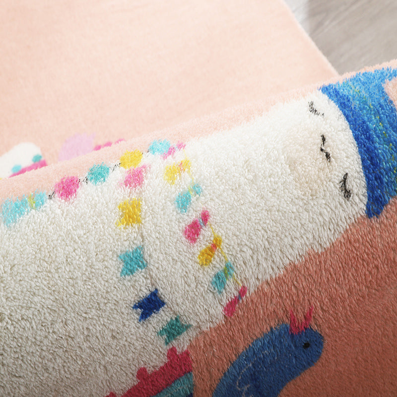 Skorter | Beautiful Relaxation Carpet Multicolored Cartoon Animal Print Carpet Pet Friendly Easy Care Area Rug for the Children's Room