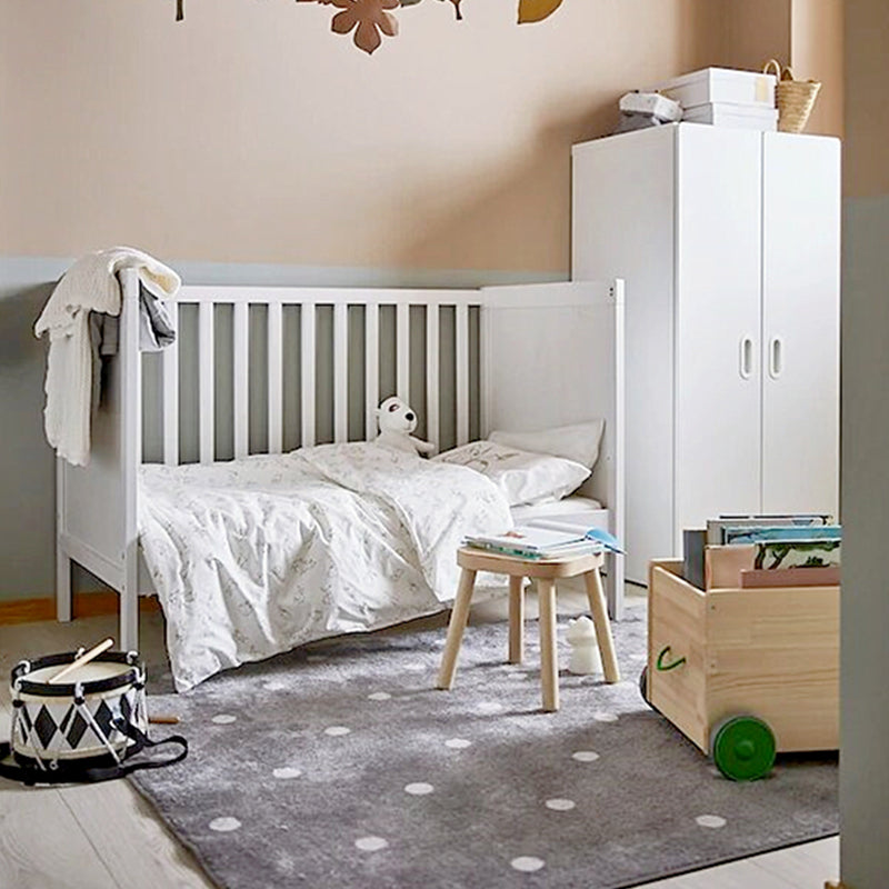 Skorter | Colorful Kids Room Rug Comfort Polka Dot Print Rug Cotton Blend Pet Friendly Washable Rug