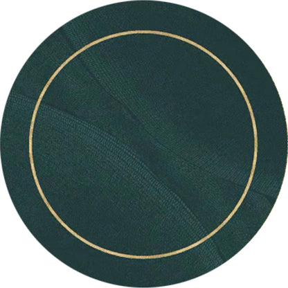 Skorter | Dark green abstract printed rug Polyester trendy rug non-slip pet-friendly rug for the living room