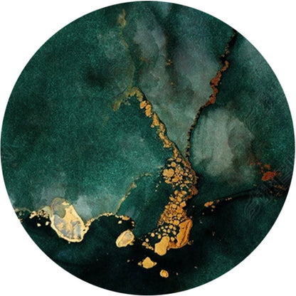 Skorter | Dark green abstract printed rug Polyester trendy rug non-slip pet-friendly rug for the living room