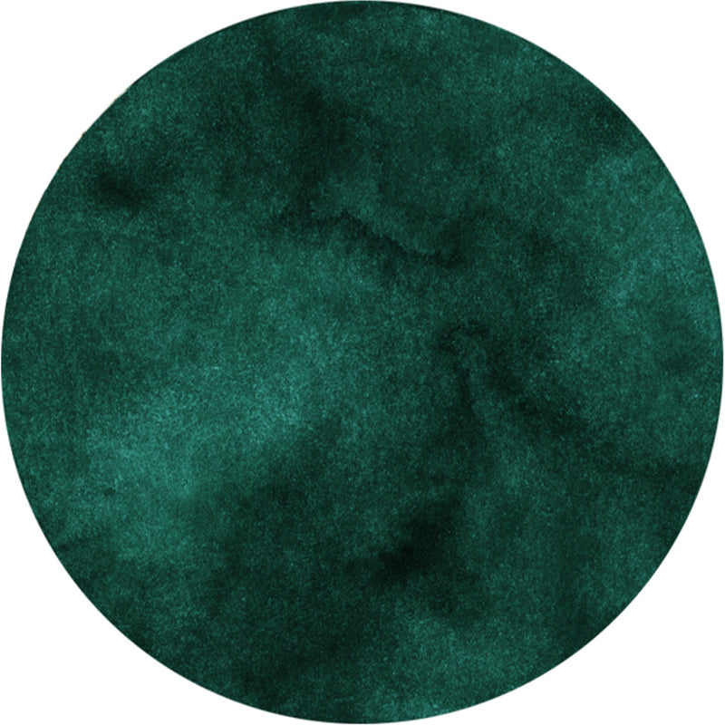 Skorter | Dark green abstract printed rug Polyester trendy rug non-slip pet-friendly rug for the living room